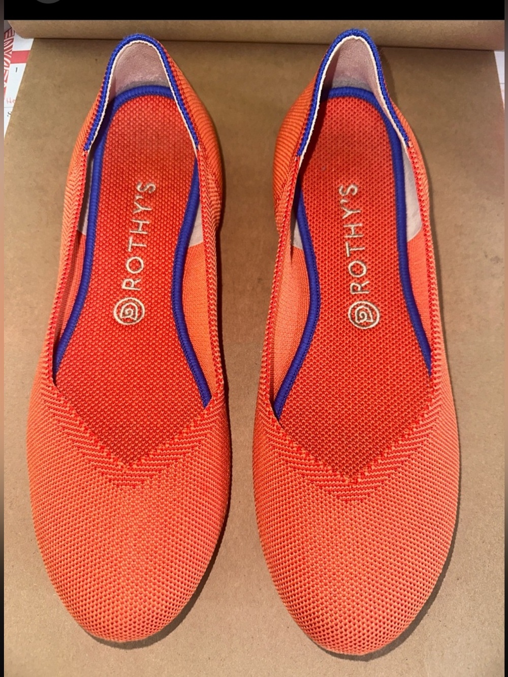 Rothy’s Orange Persimmon Marina Heel Ballet Flats Women’s 10.5